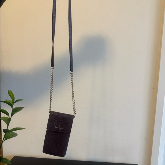Kate Spade cross body cell phone/card holder. Deep purple colour. - Picture 3 of 6